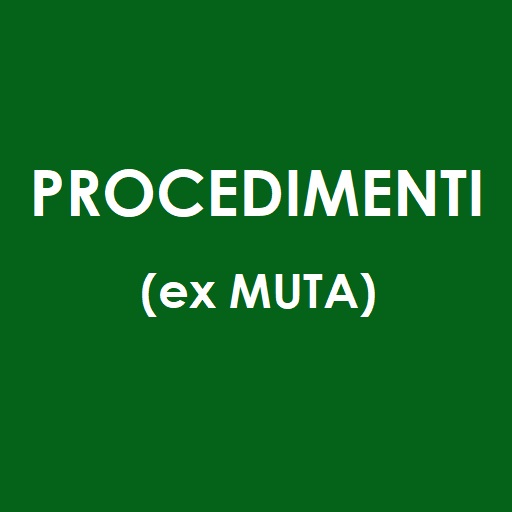 Collegamento all'applicativo PROCEDIMENTI (ex MUTA)
