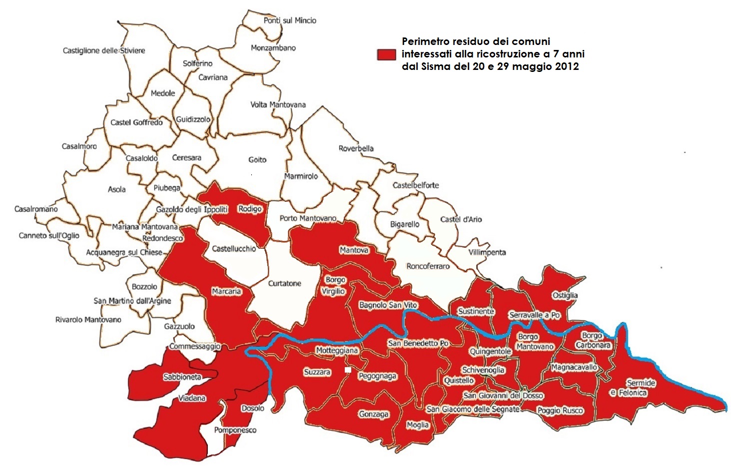 Cartina Provincia Mantova